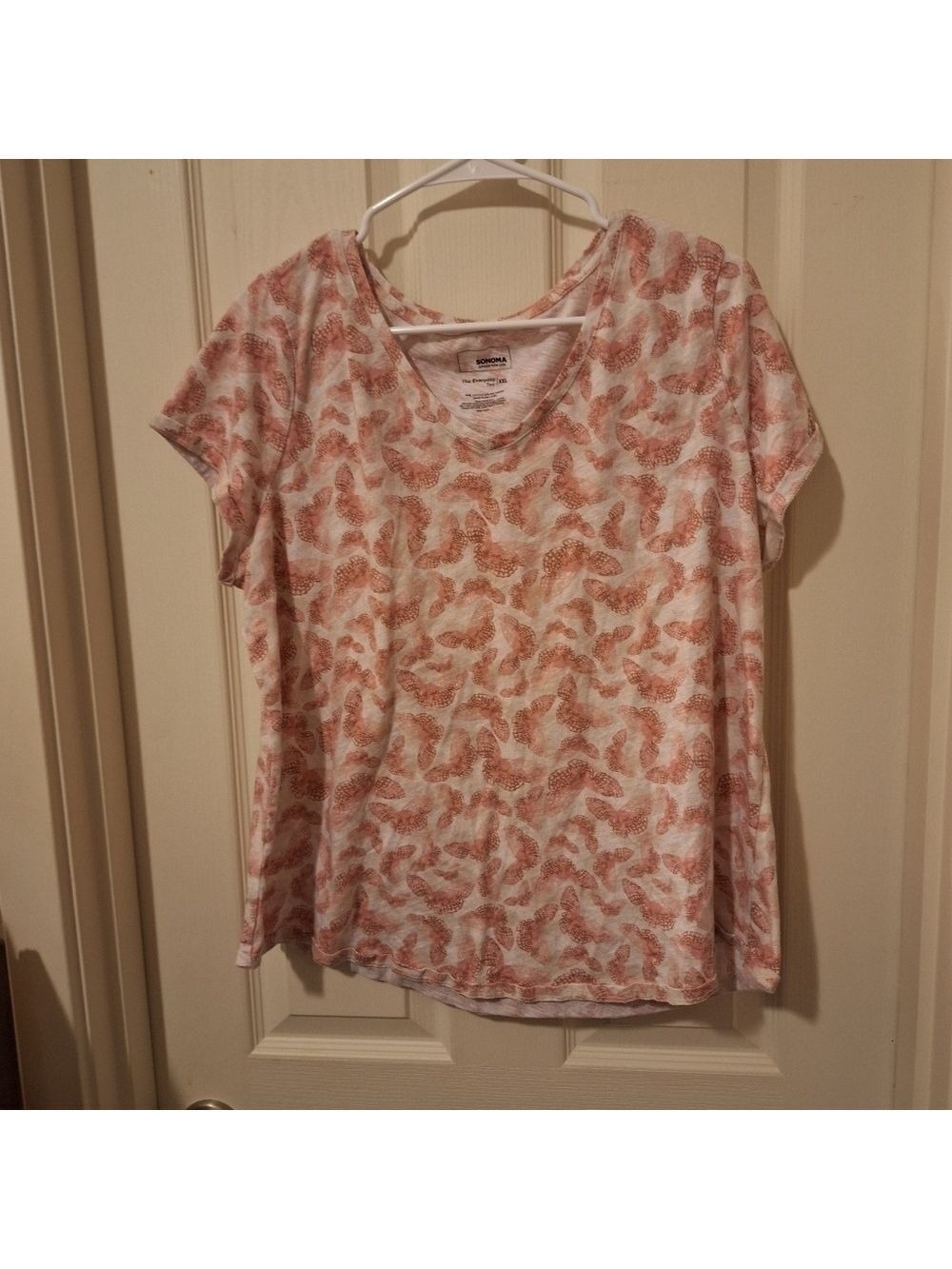Sonoma Pink Butterfly T Shirt XXL